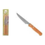 Kdkniv St Inde NATURA Brun Slvfarvet 10,5 cm 4 Dele (12 enheder) #7