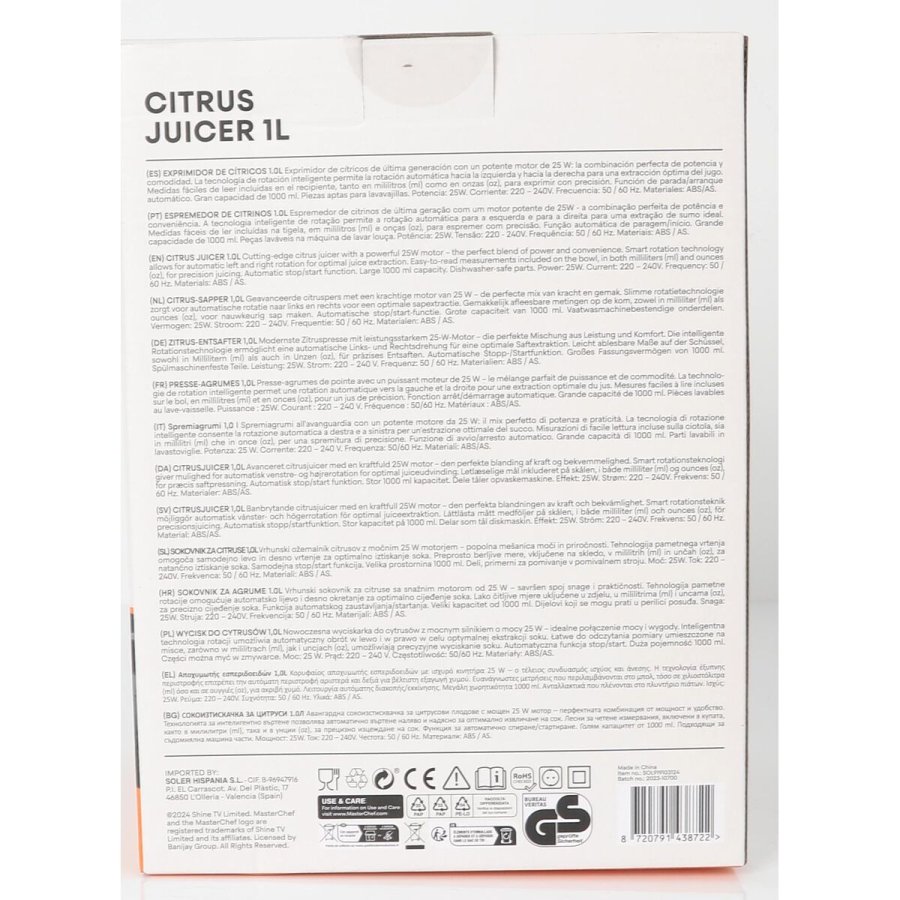 Elektrisk juicer MasterChef 30 W 1 L 8 enheder #10