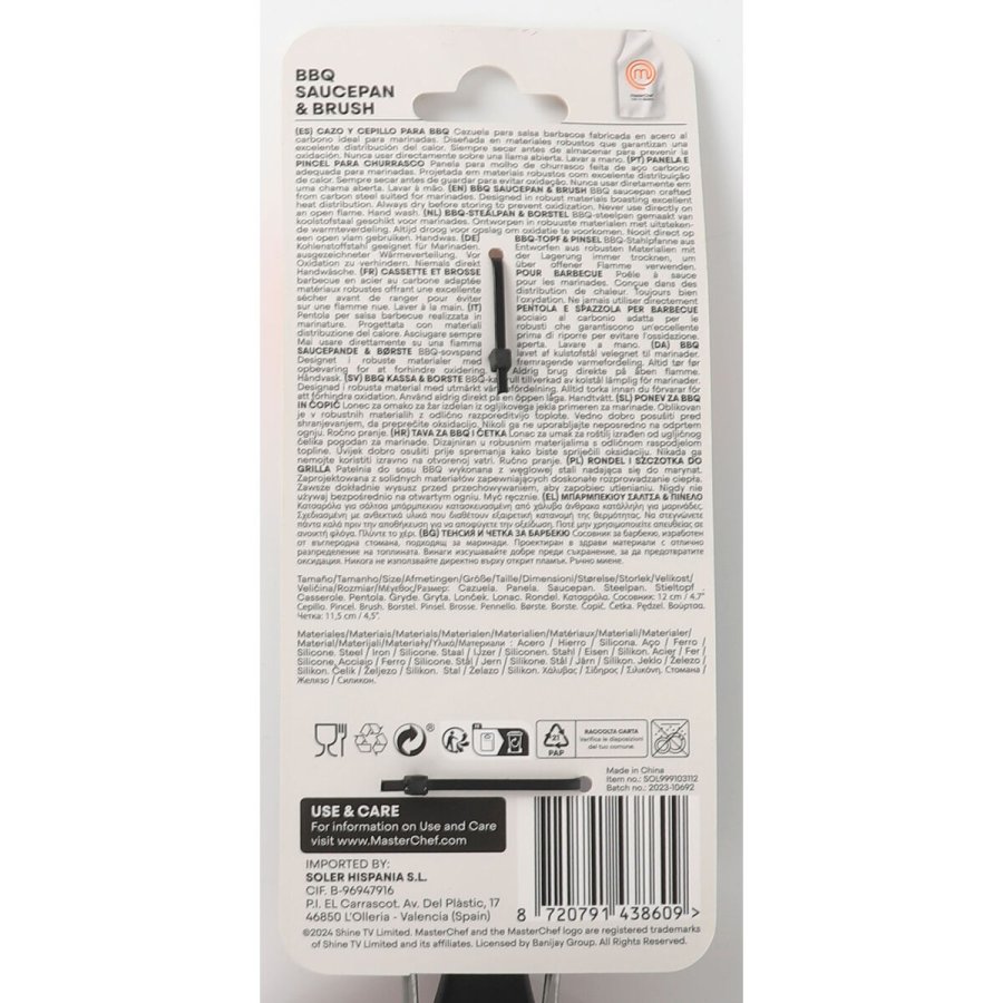 St med grillredskaber MasterChef 11,5 X 6 cm Pensel (12 enheder) #17