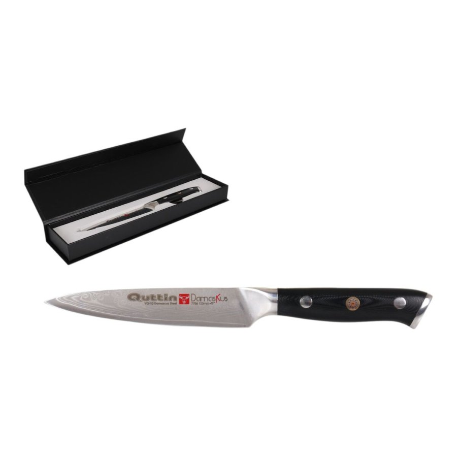 Kkkenkniv Quttin Damaskus Sort Slvfarvet 12 cm (2 enheder) #13