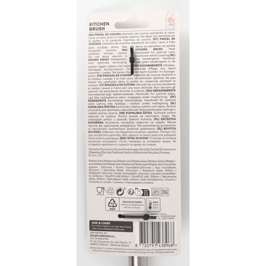 Bagepensel MasterChef Silikone Rustfrit stl 31 cm (24 enheder) #10