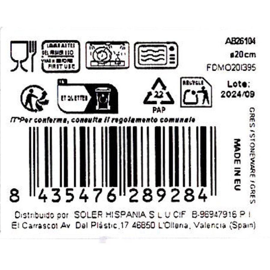 Desserttallerken La Mediterrnea Albus  20 cm (12 enheder) #4