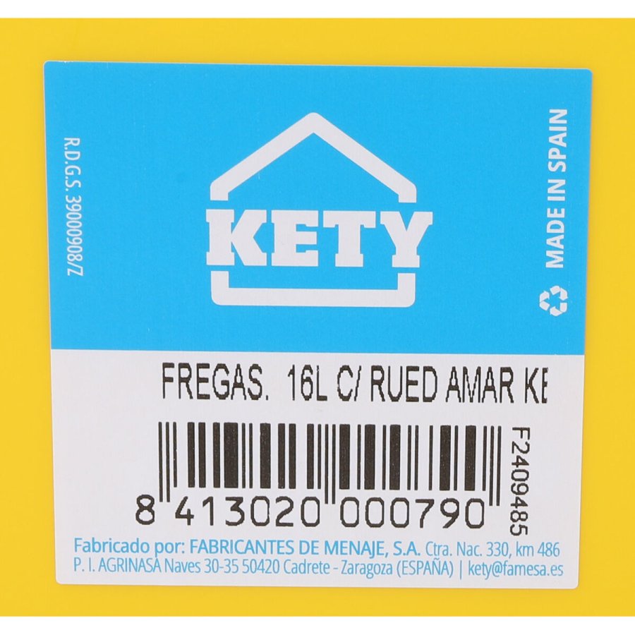 Gulvspand Kety Gul 16 L 40,5 x 30 x 35 cm (6 enheder) #3