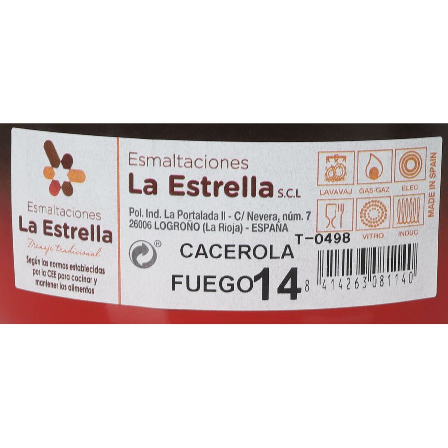 Gryde La Estrella Fuego 1L  14 x 7 cm (6 enheder) #13