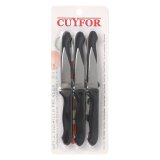 Skrlknivsst Cuyfor Sort Slvfarvet Rustfrit stl 7,5 cm 6 Dele (24 enheder) #13