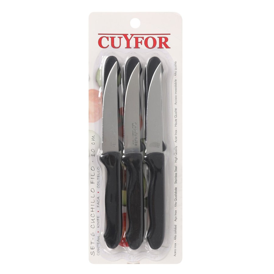 Knivst Cuyfor Filo Sort Slvfarvet 6 Dele (24 enheder) #10
