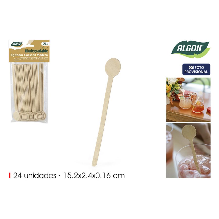 St med skeer Algon Tr 15,2 cm 24 Dele (18 enheder) #4