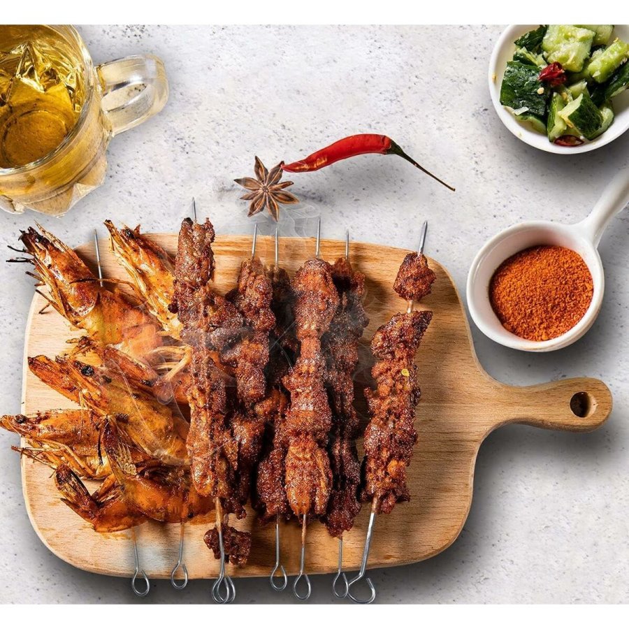 St med grillspyd Algon Metal 25 cm 12 Dele (24 enheder) #5