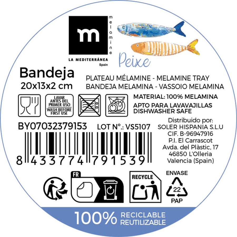 Bakke La Mediterr�nea 20 x 13 x 2 cm (24 enheder) #3