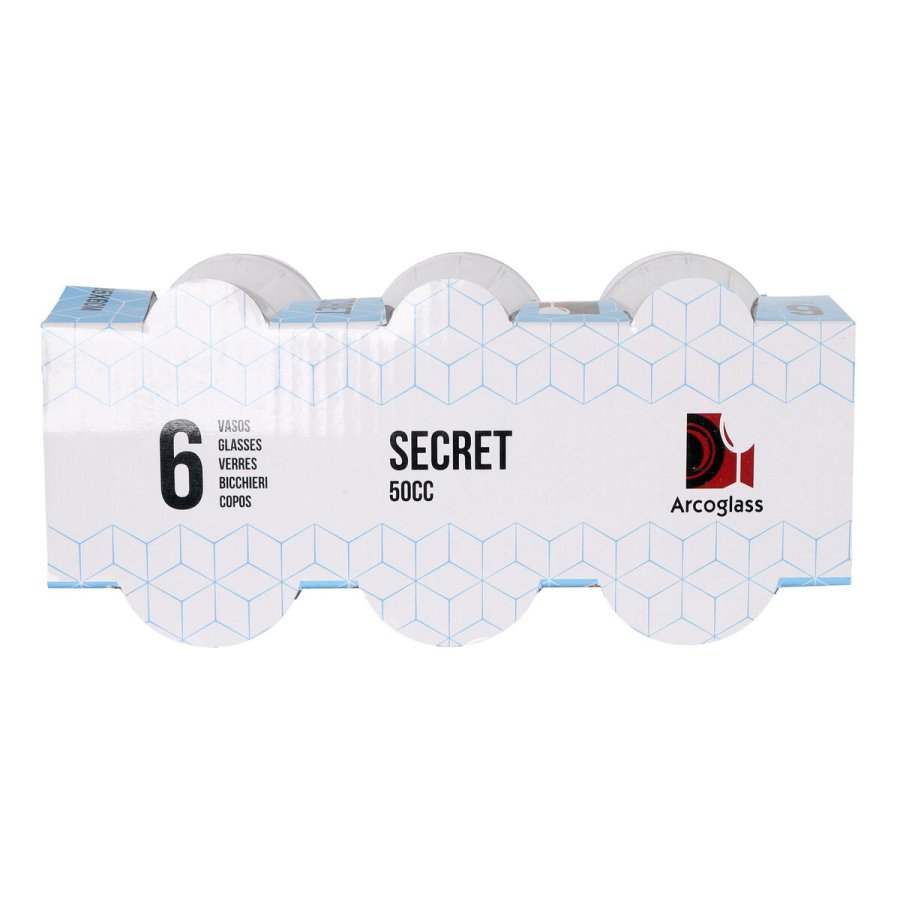 S�t med shots glas Arcoglass Secret 50 ml 6 Dele (18 enheder) #5