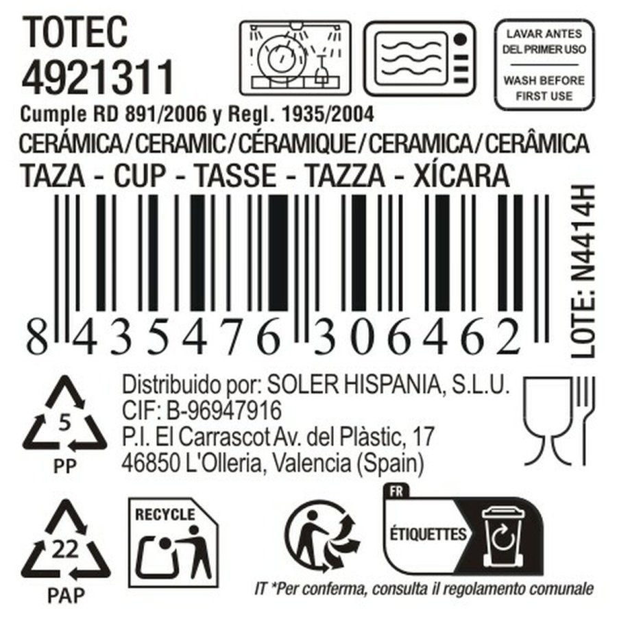 Te- og kaffekop La Mediterr�nea Totec 200 ml (24 enheder) #4