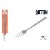 St med Gafler Quttin LOUVRE Slvfarvet 2 mm 21 x 2,4 cm 3 Dele (12 enheder) #2