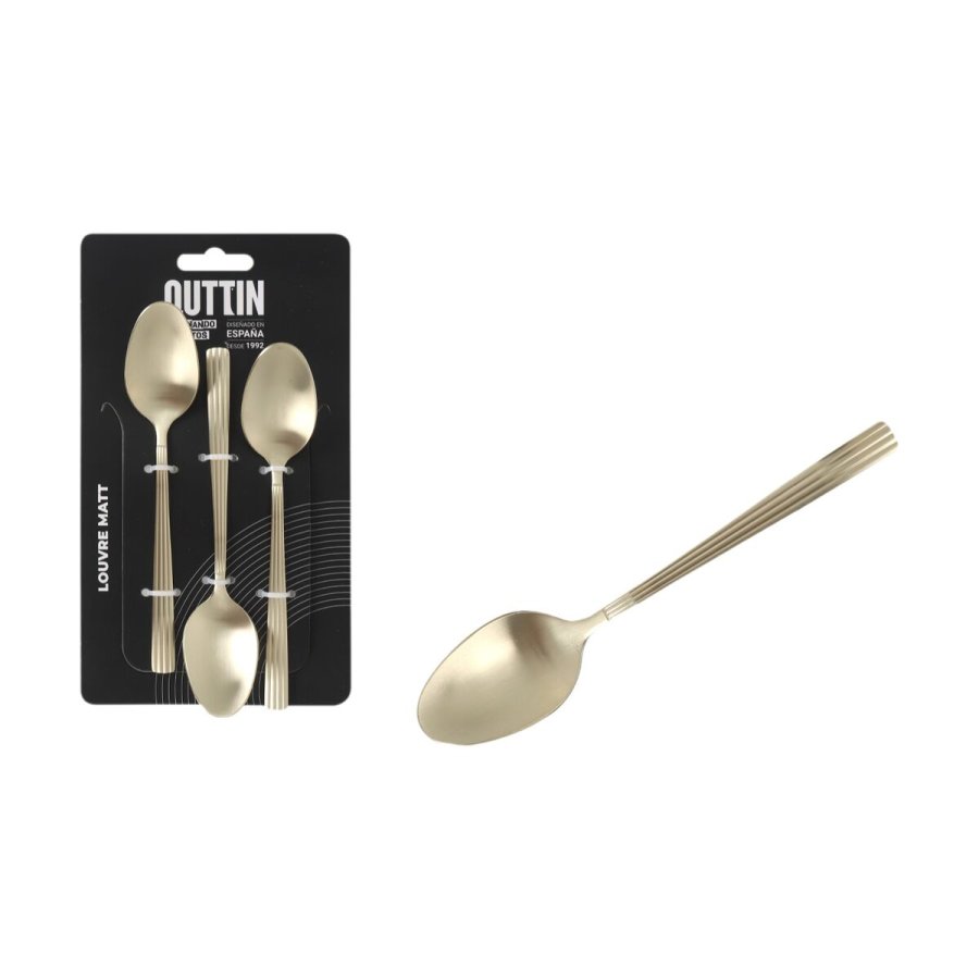 Dessertske st Inde Louvre Matt 1,5 mm 14,8 x 3,2 cm 3 Dele (12 enheder) #4