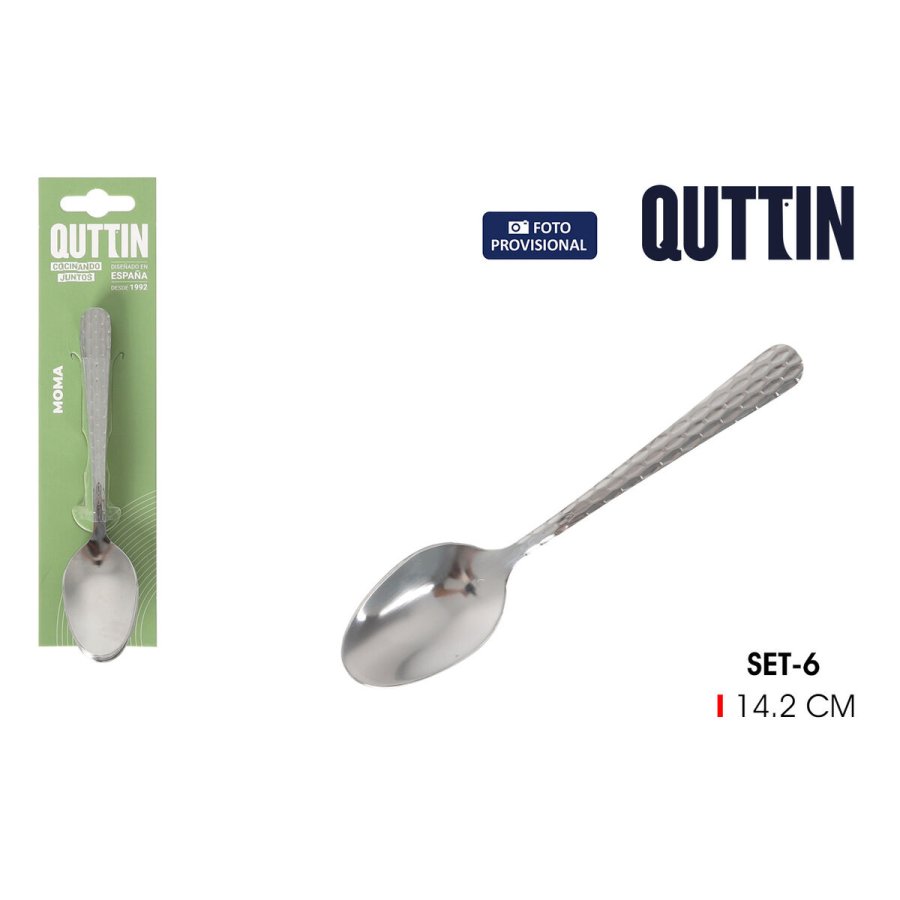 Dessertske st Quttin MOMA Sort 14,2 x 3,2 cm 6 Dele (12 enheder) #2