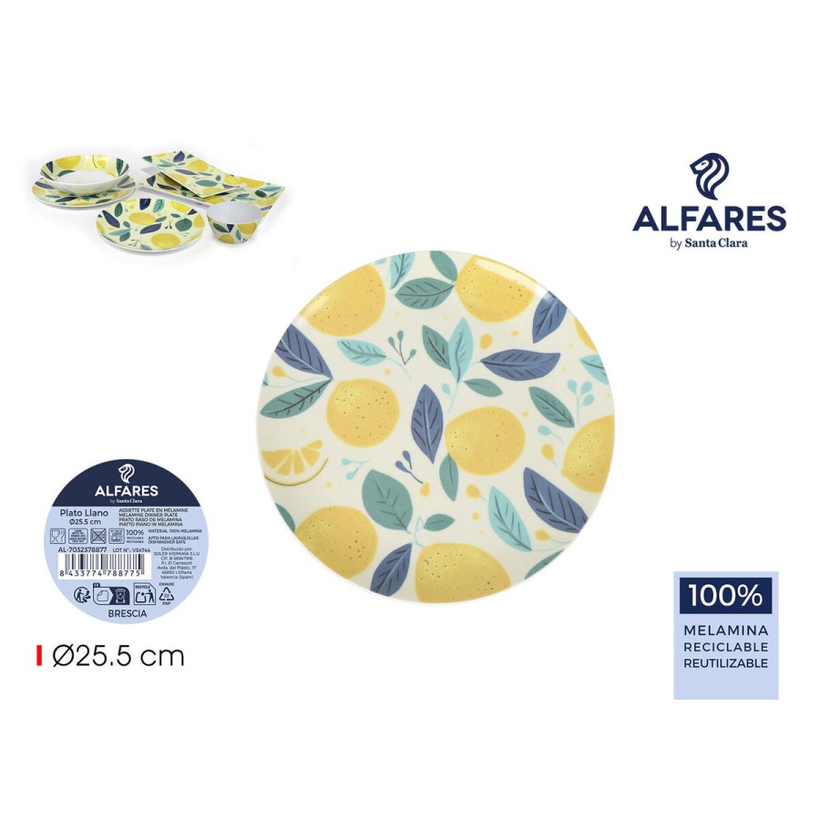 Flad Plade Alfares BRESCIA 25,5 cm (24 enheder) #6