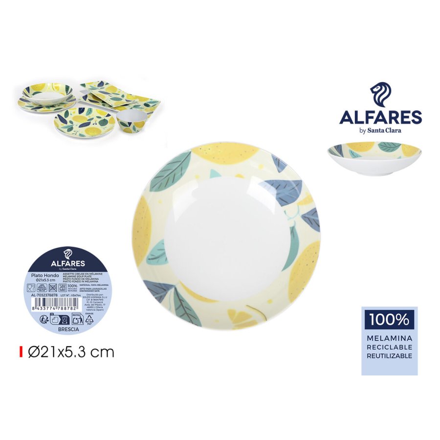 Dyb tallerken Alfares BRESCIA 21 x 5,3 cm (24 enheder) #5