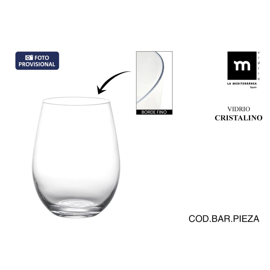 Glas La Mediterr�nea Cares Gennemsigtig Glas 580 ml (36 Enheder) #2