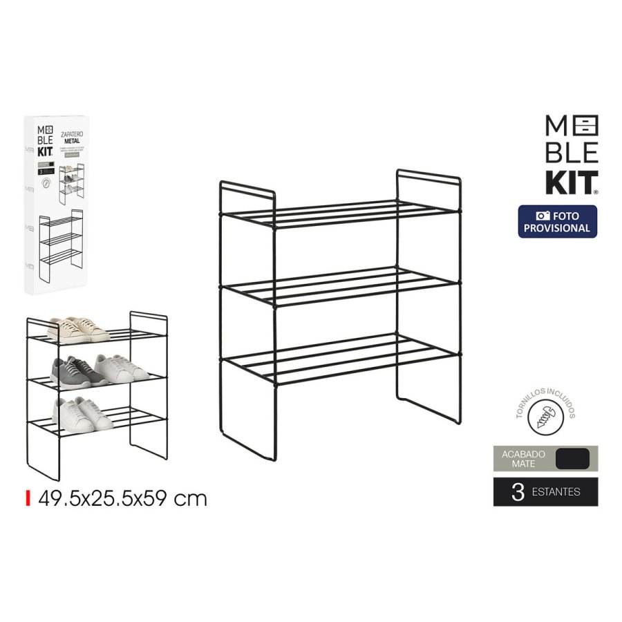 Skostativ MobleKit Metal 49,5 x 25,5 x 59 cm (6 enheder) #7