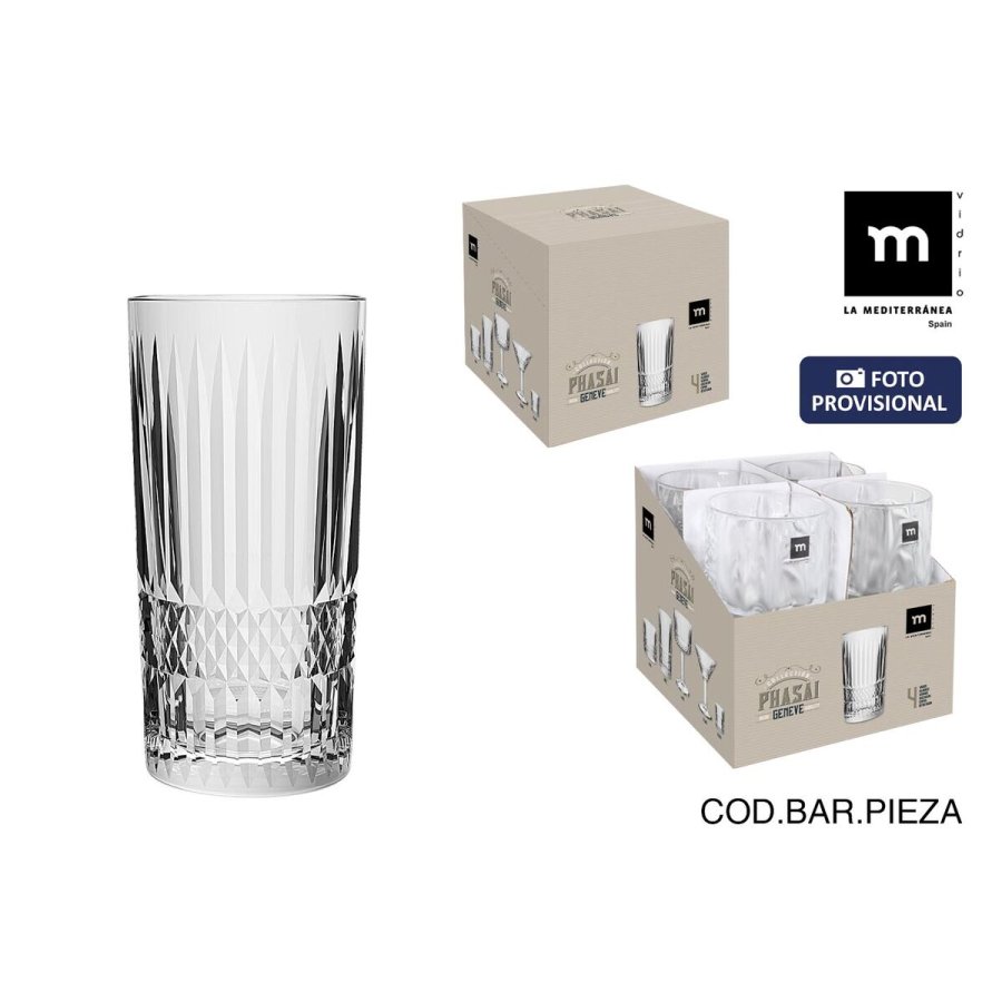 Glas La Mediterr�nea Phasai geneve Gennemsigtig Glas 460 ml (24 enheder) #2