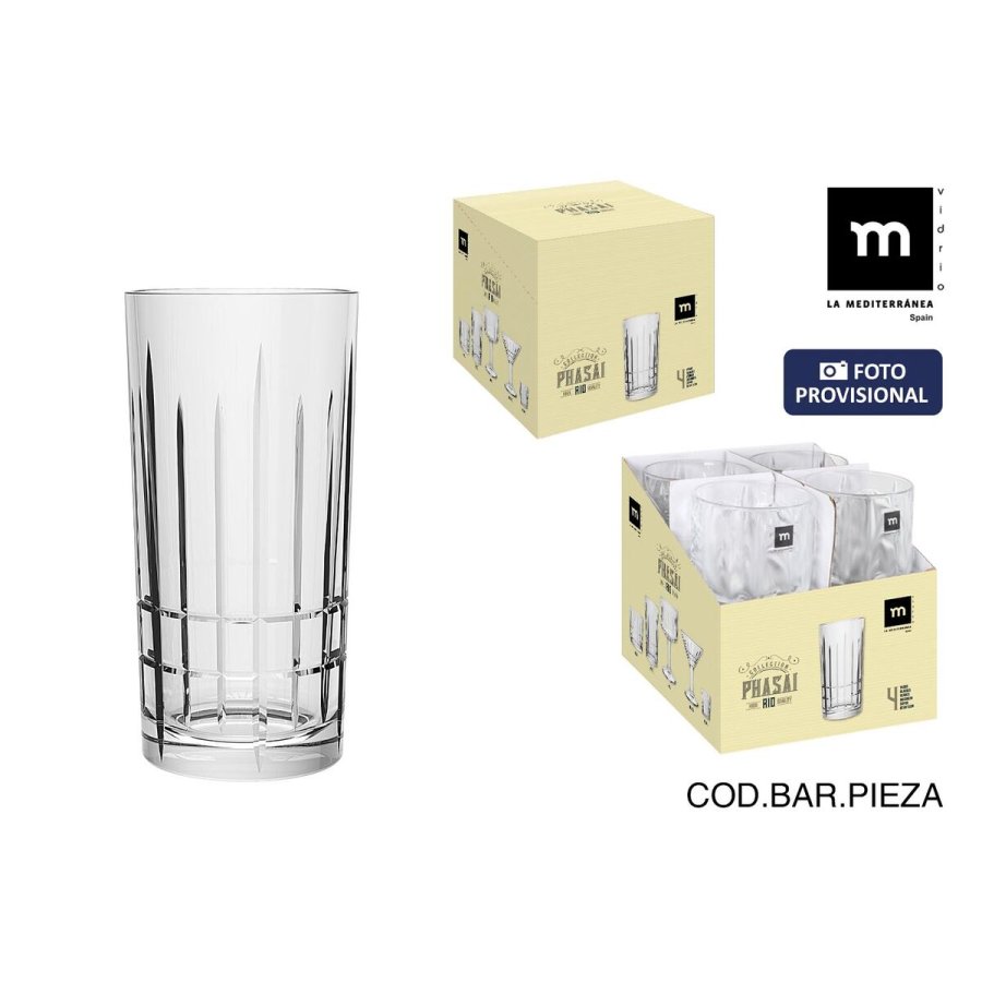 Glas La Mediterr�nea Phasai rio Gennemsigtig Glas 460 ml (24 enheder) #2