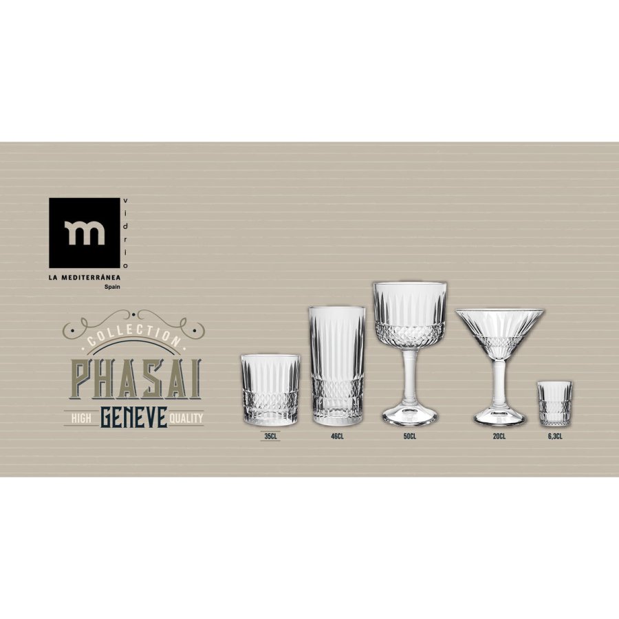 Glas La Mediterr�nea Phasai geneve Gennemsigtig Glas 350 ml (24 enheder) #4