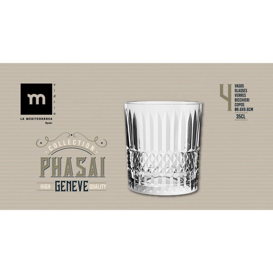 Glas La Mediterr�nea Phasai geneve Gennemsigtig Glas 350 ml (24 enheder) #6