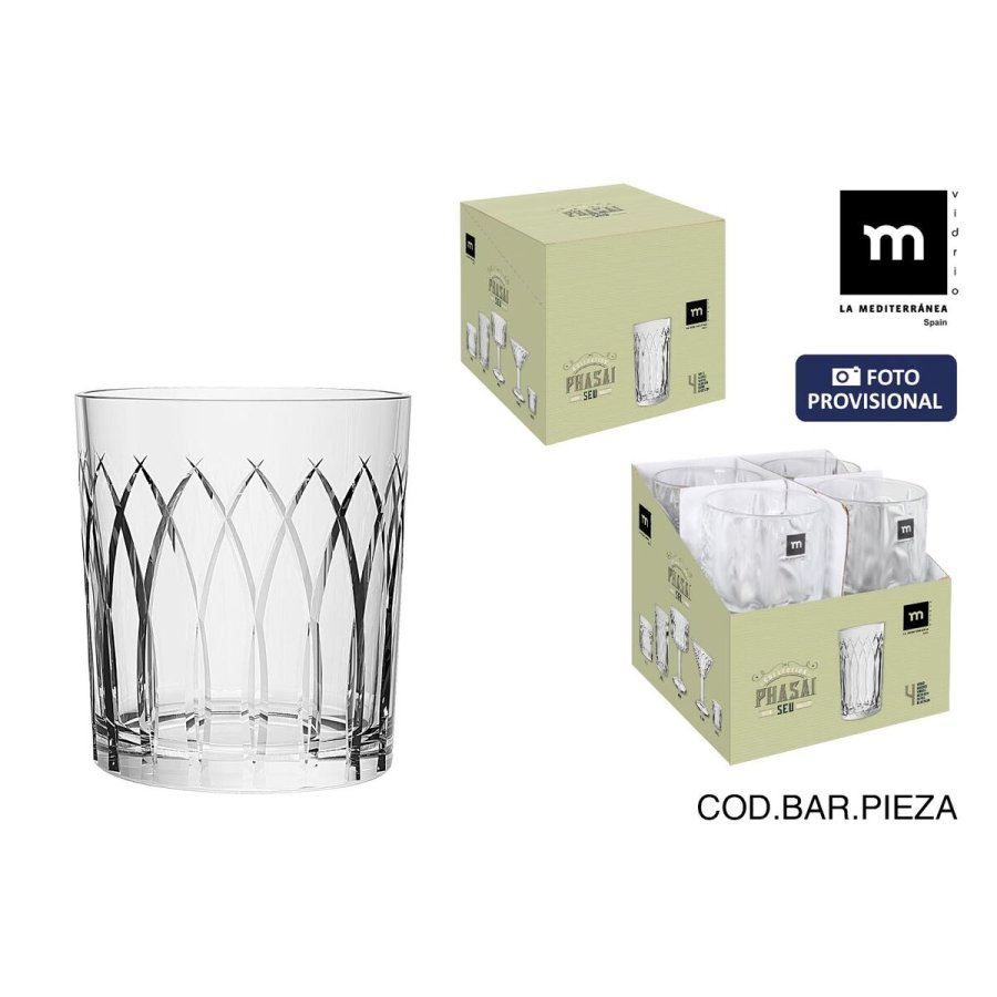 Glas La Mediterr�nea Phasai seu Gennemsigtig Glas 350 ml (24 enheder) #2