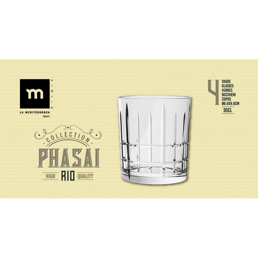 Glas La Mediterr�nea Phasai rio Gennemsigtig Glas 350 ml (24 enheder) #6