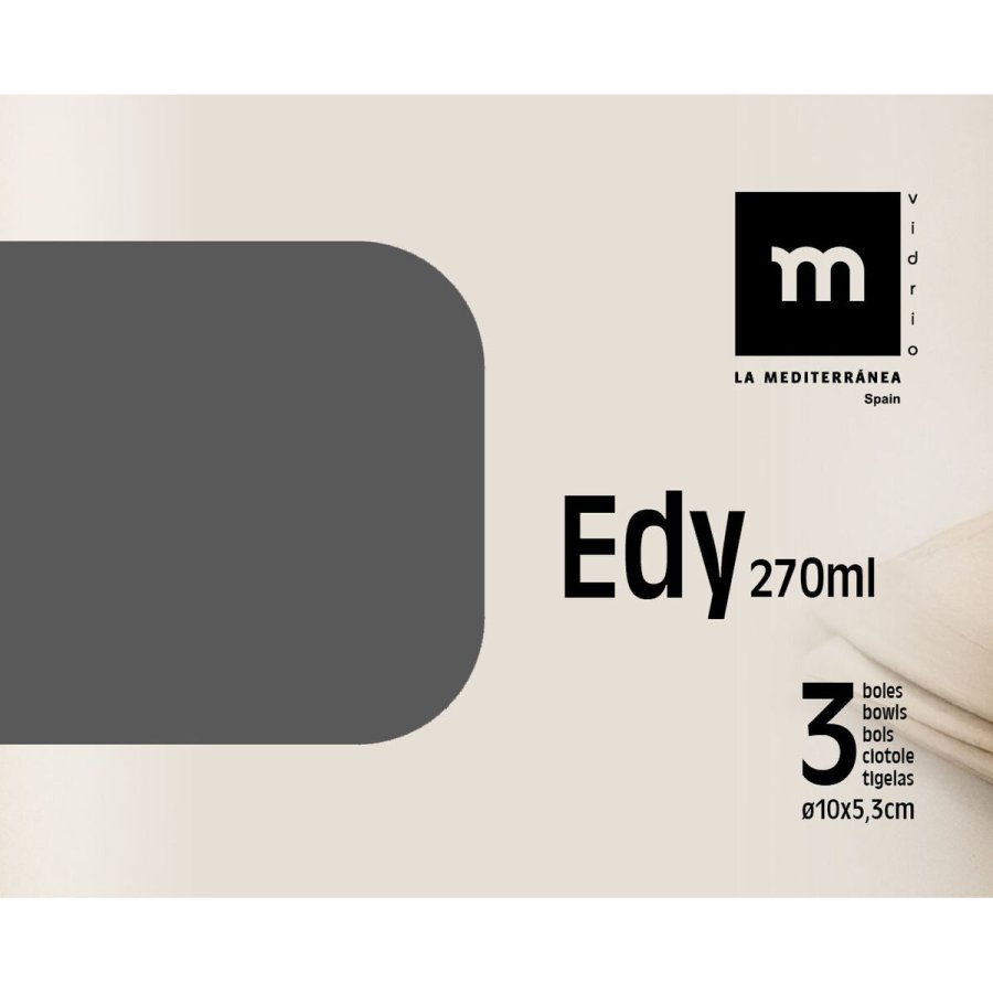 Sk�ls�t La Mediterr�nea Edy Gennemsigtig Glas 270 ml 3 Dele (12 enheder) #6