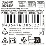 Flad Plade La Mediterr�nea Cuadric Keramik � 21 cm (12 enheder) #4