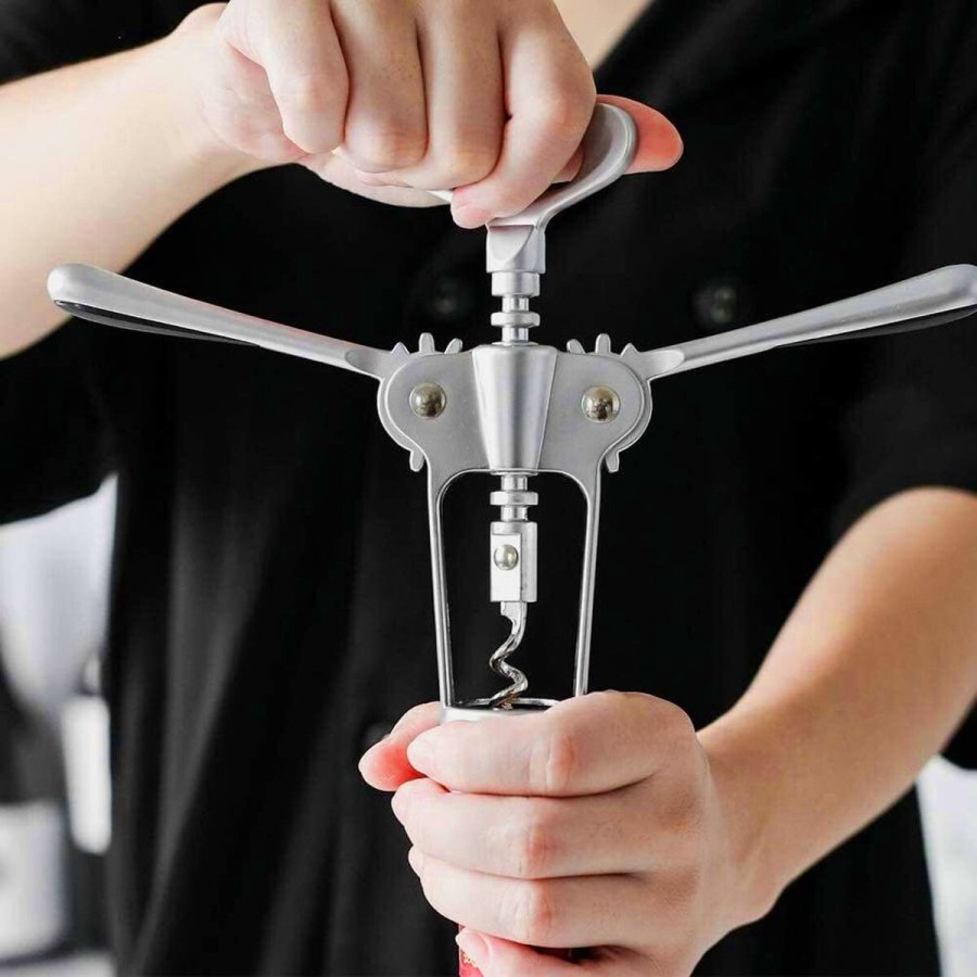 Oplukker med proptrkker Quttin 18 x 7 x 4 cm Slvfarvet (18 enheder) #3