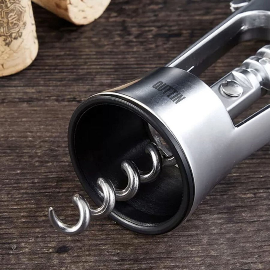 Oplukker med proptrkker Quttin 18 x 7 x 4 cm Slvfarvet (18 enheder) #6