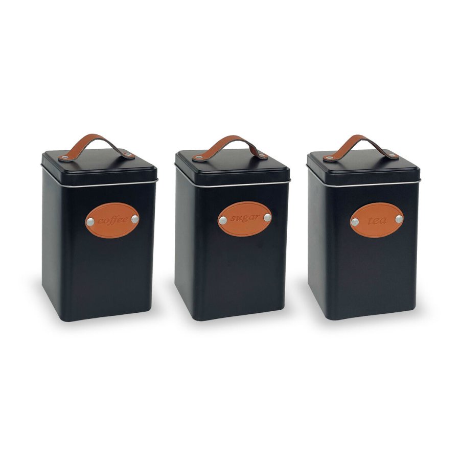 Blik Quttin Brun Sort Firkantet Metal (18 enheder) #4