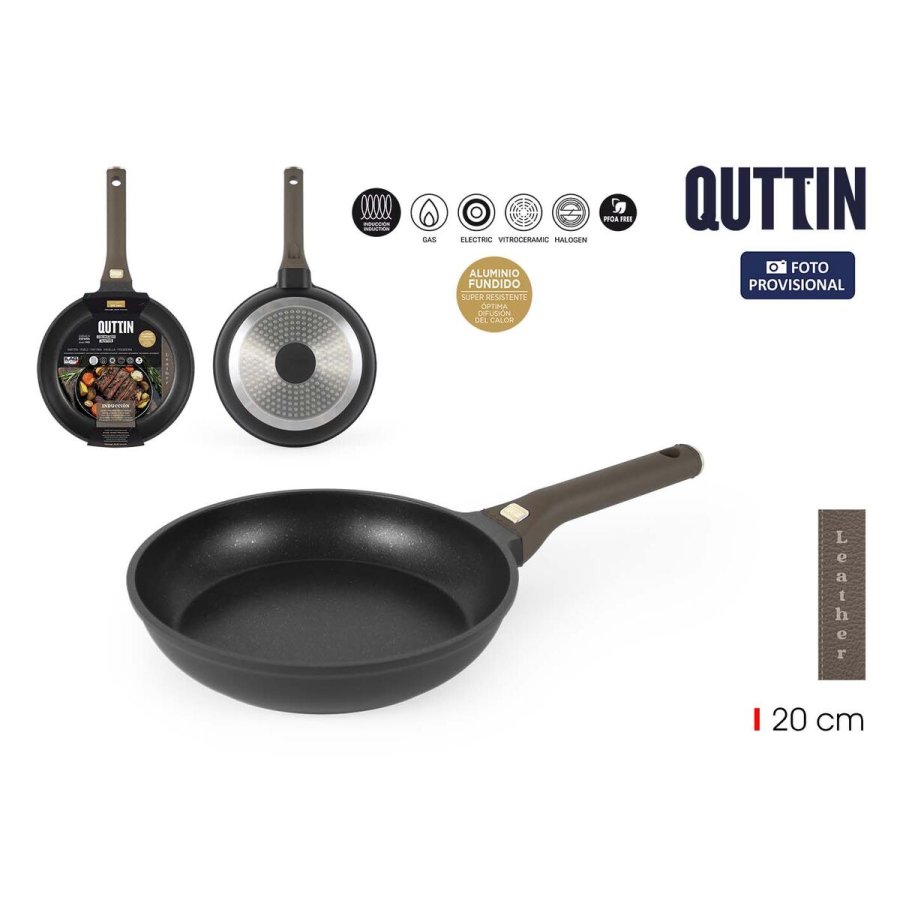 Stegepande Quttin LEATHER Brun Sort Aluminium � 20 cm (6 enheder) #2