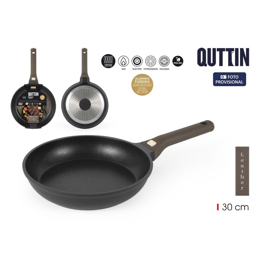 Stegepande Quttin LEATHER Brun Sort Aluminium � 30 cm (6 enheder) #2