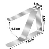 Borddug Clip My Bar S�lvfarvet 7,4 x 4,5 x 1,2 cm 4 Dele (24 enheder) #7