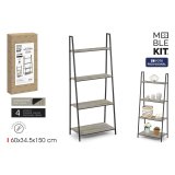 Hylder MobleKit Sort Gr� Tr� Metal 60 x 34,5 x 150 cm (3 enheder) #2