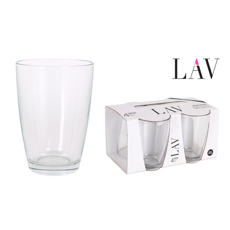 Glass�t LAV VEGA Gennemsigtig Glas 415 ml 4 Dele (12 enheder) #2