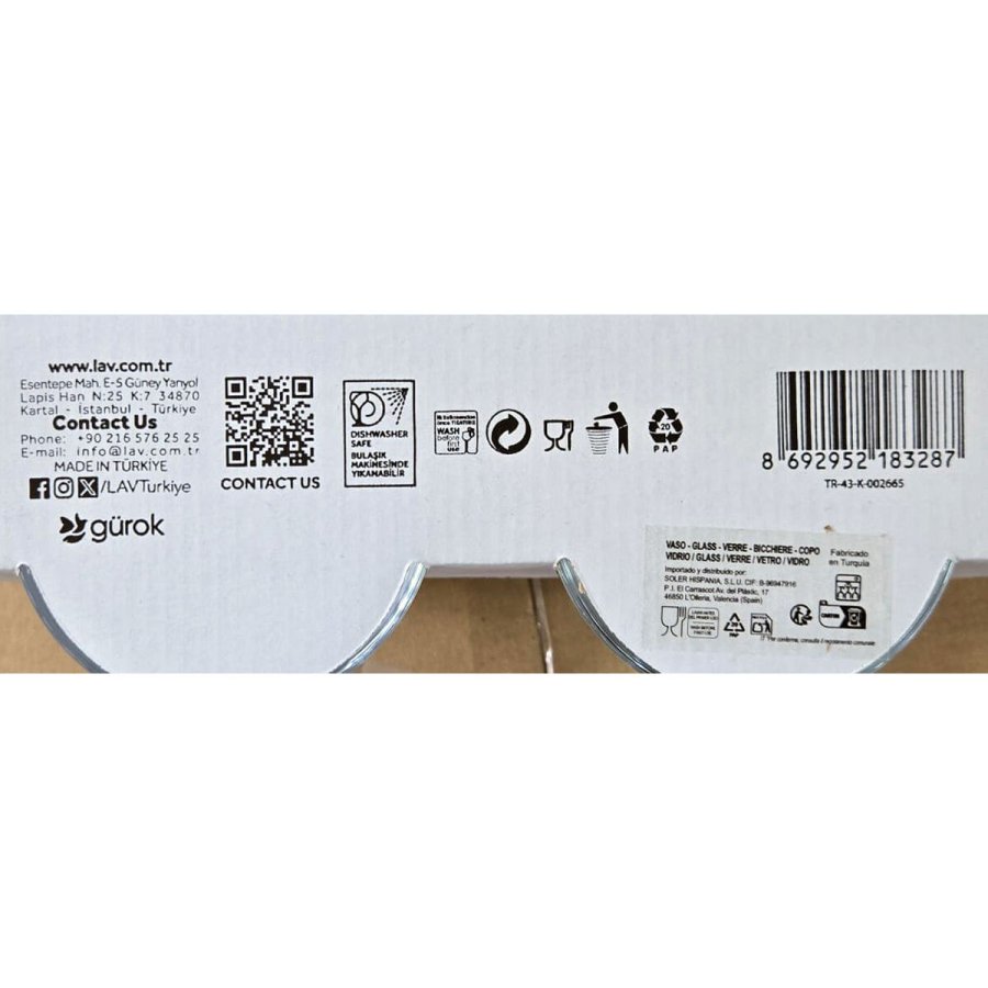 Glass�t LAV VEGA Gennemsigtig Glas 415 ml 4 Dele (12 enheder) #6