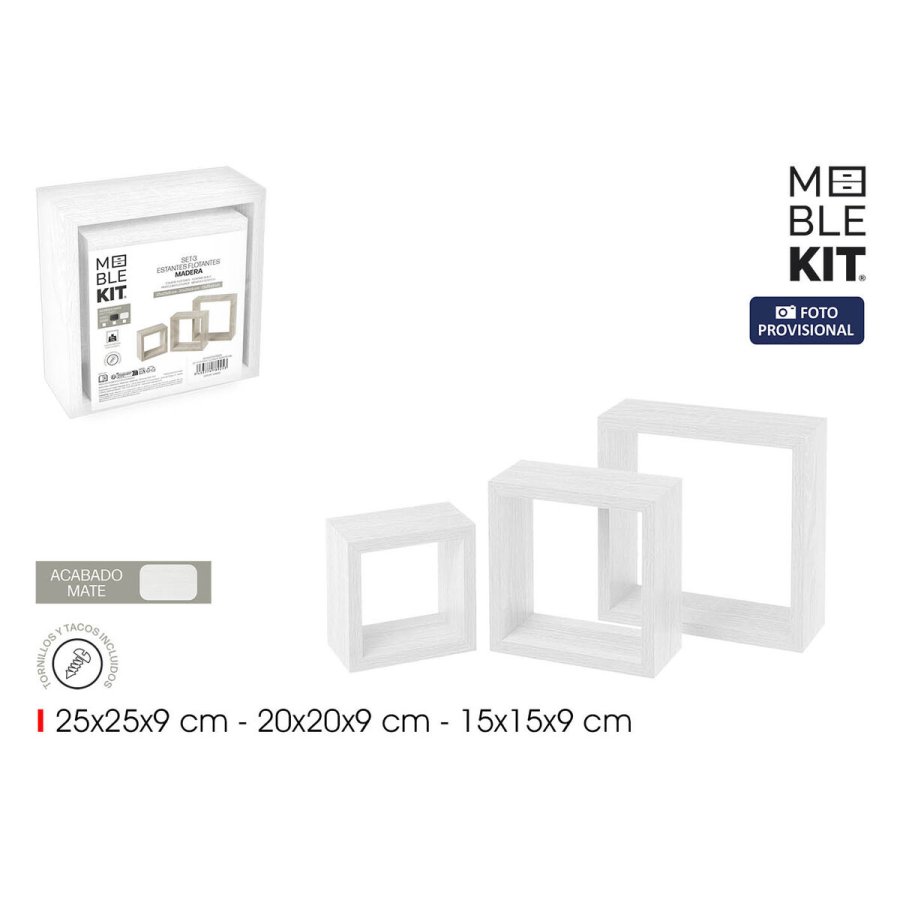 Hylder MobleKit Hvid 3 Dele (4 enheder) #2