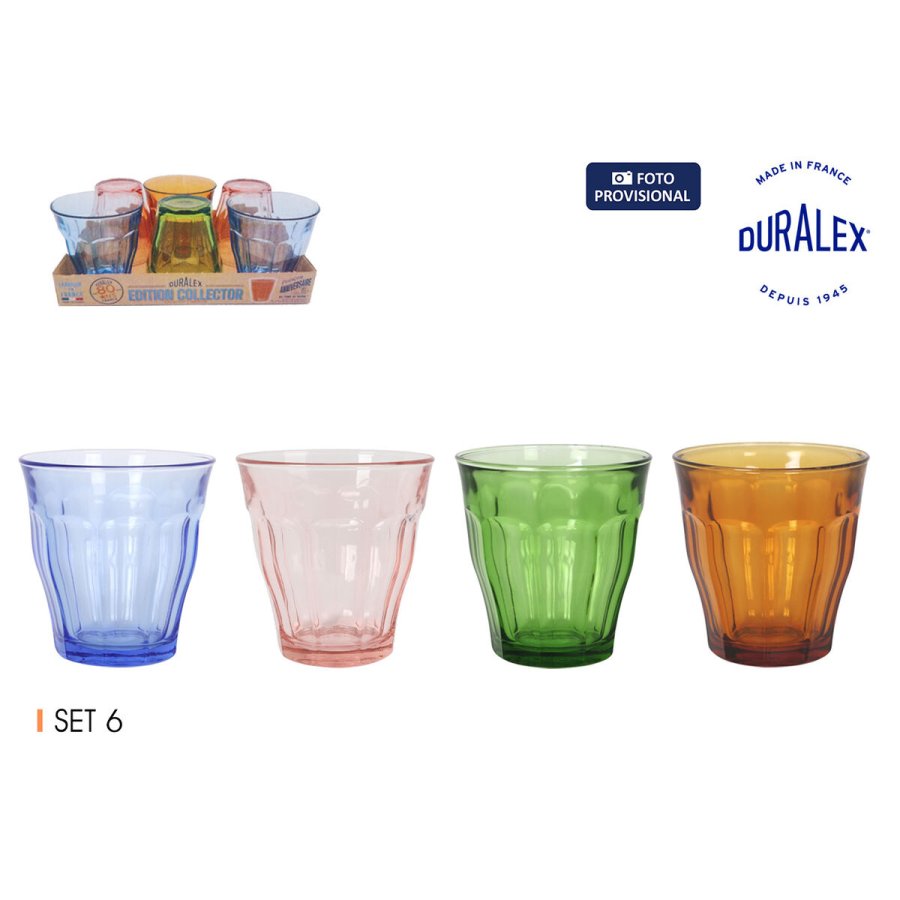Glass�t Duralex Picardie Multifarvet Glas 250 ml 6 Dele (8 enheder) #2