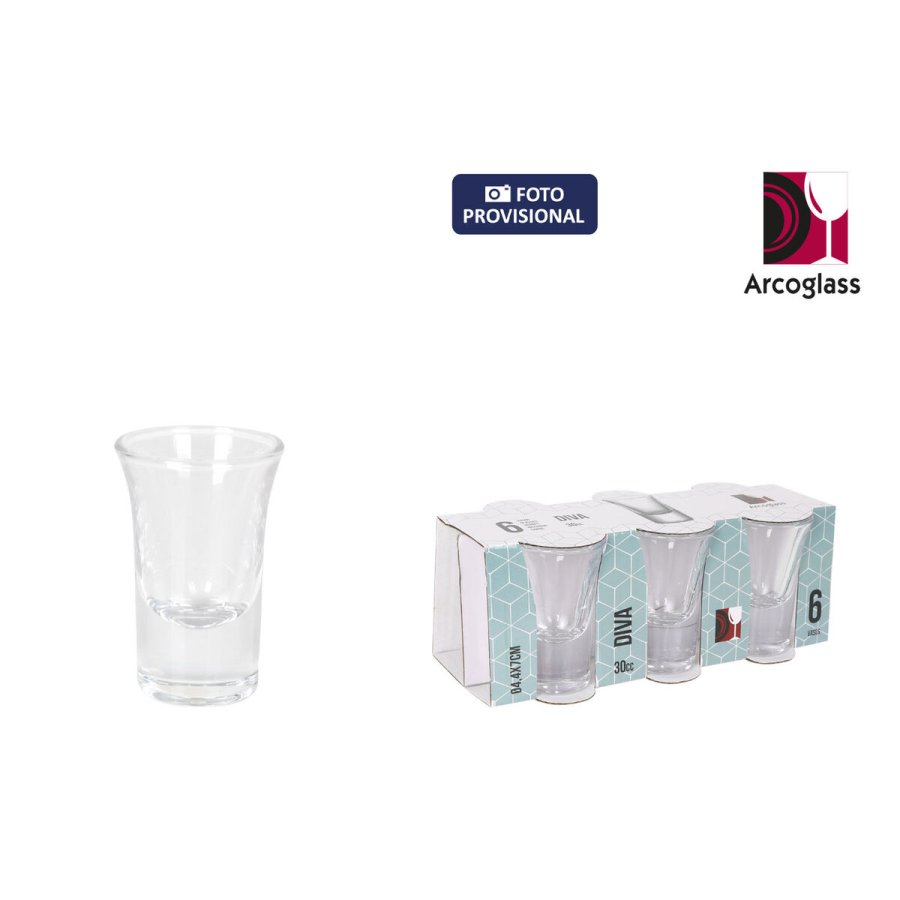 S�t med shots glas La Mediterr�nea Diva Gennemsigtig Glas 30 ml 6 Dele (12 enheder) #2