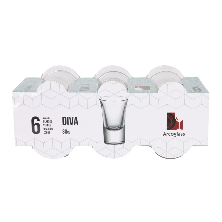 S�t med shots glas La Mediterr�nea Diva Gennemsigtig Glas 30 ml 6 Dele (12 enheder) #6