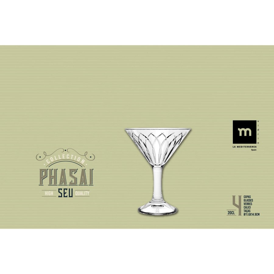 Cocktailglas La Mediterr�nea Phasai seu Gennemsigtig Glas 200 ml (24 enheder) #5