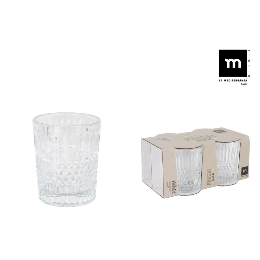 S�t med shots glas La Mediterr�nea Phasai geneve Gennemsigtig Glas 63 ml 4 Dele (24 enheder) #2