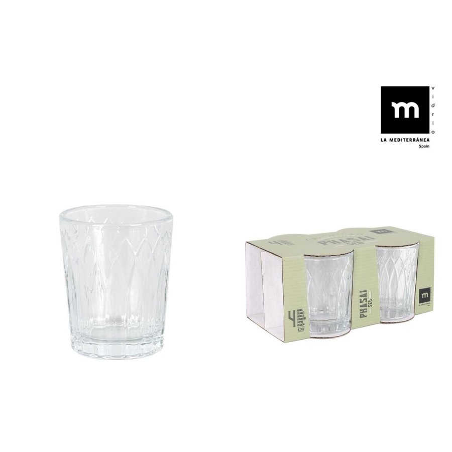 S�t med shots glas La Mediterr�nea Phasai seu Gennemsigtig Glas 63 ml 4 Dele (24 enheder) #2