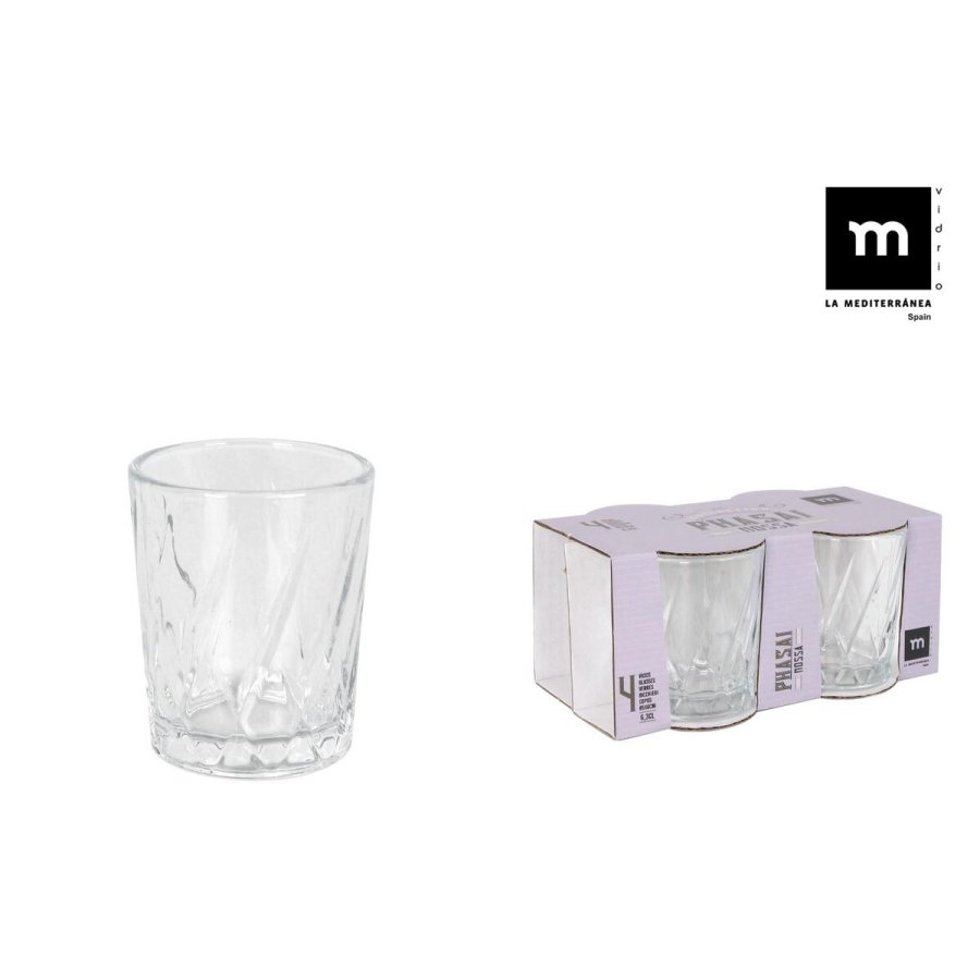 S�t med shots glas La Mediterr�nea Phasai nossa Gennemsigtig Glas 63 ml 4 Dele (24 enheder) #2