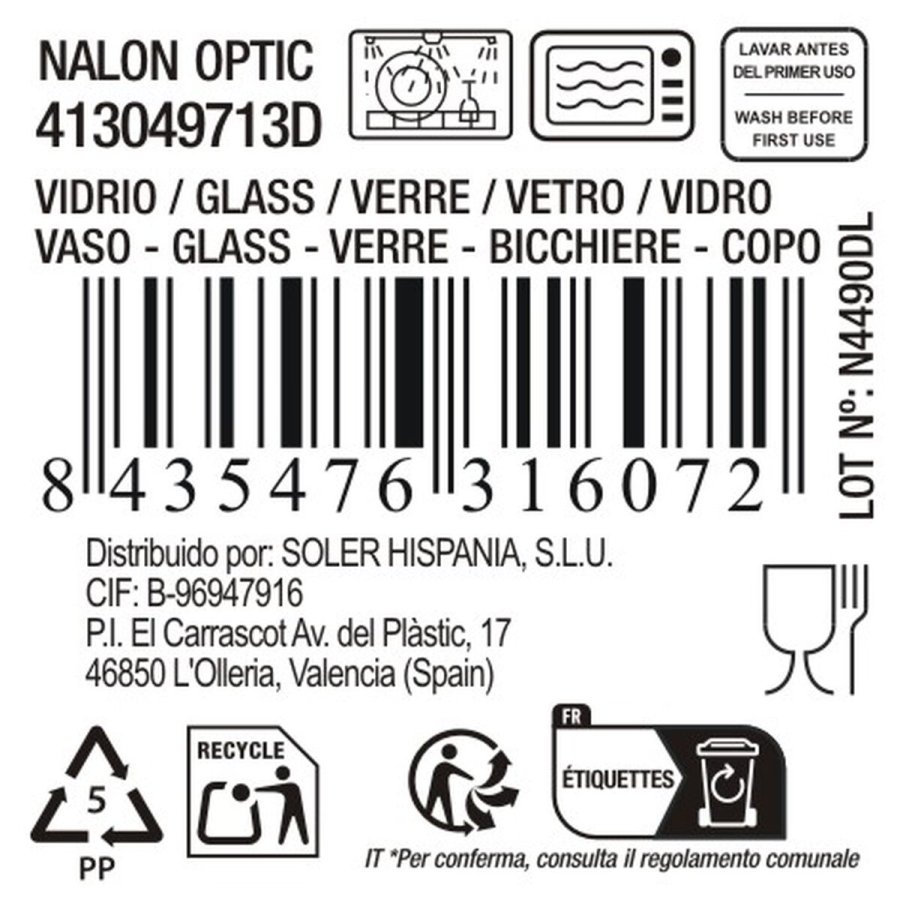 Glas La Mediterr�nea Nalon optic Gennemsigtig Glas 360 ml (48 enheder) #5
