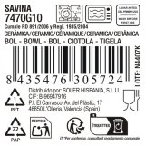 Sk�l La Mediterr�nea Savina Bl� Hvid Keramik 180 ml (24 enheder) #3