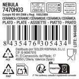 Flad Plade La Mediterr�nea Nebula Gr� Keramik � 20 cm (12 enheder) #4